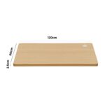 Oikiture Standing Desk Board with Drilled Hole Oak 120x60cm - Image 3