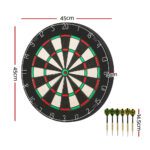 18" Dartboard Dart Board with Steel Darts Competition Party Game - Image 2