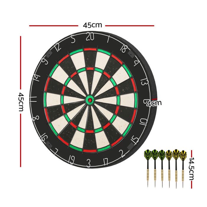 18" Dartboard Dart Board with Steel Darts Competition Party Game - Image 2
