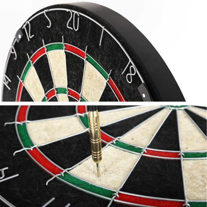 18" Dartboard Dart Board with Steel Darts Competition Party Game - Image 4