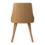 Oikiture Dining Chairs Wooden Faux Leather Seat 2x White - Image 4