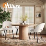Oikiture 6PCS Dining Chairs Accent Chair Armchair Sherpa White - Image 5