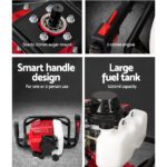 Giantz Post Hole Digger Motor Only Engine Petrol Red - Image 6