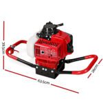 Giantz Petrol Post Hole Digger Motor Only Engine Red - Image 2