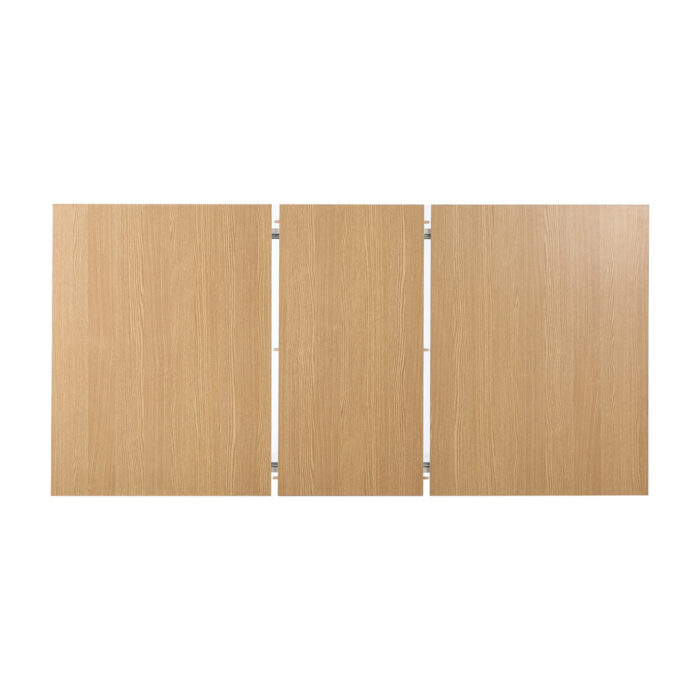 Oikiture 160cm Extendable Dining Table with 6PCS Crossback Chairs White - Image 7