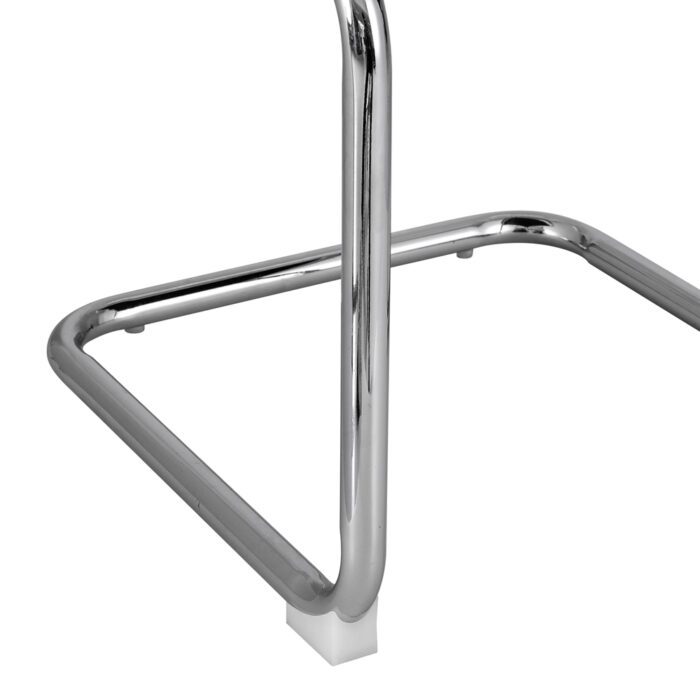 Artiss Dining Chairs Set of 2 Velvet Rattan Cantilever Yellow - Image 4