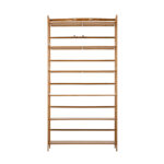 Oikiture 6-tier Bamboo Bookshelf Bookcase Adjustable Display Shelf