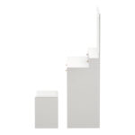 Oikiture Dressing Table Stool Set LED Mirror White - Image 7