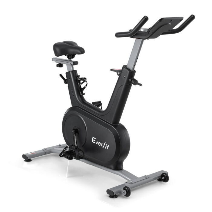 Everfit Exercise Bike Spin Bike Electromagnetic Smart Home Fitness 24-Level Resistance 120kg Bluetooth - Image 3