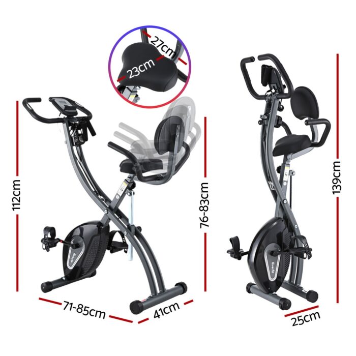 Everfit Folding Exercise Bike Magnetic X-Bike Aerobic Trainer Indoor Cycling - Image 2