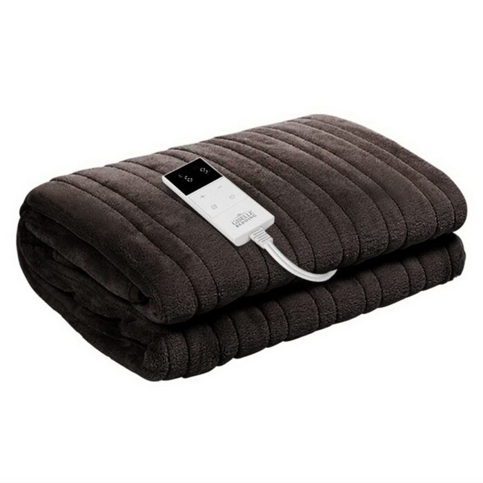 Giselle Bedding Electric Throw Blanket - Chocolate - Image 2