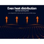 Giselle Bedding Heated Electric Throw Rug Fleece Sunggle Blanket Washable Charcoal - Image 6