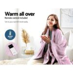 Giselle Electric Throw Rug Heated Blanket Fleece Pink - Image 4