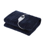 Bedra Washable Electric Heated Throw Rug Flannel Blue