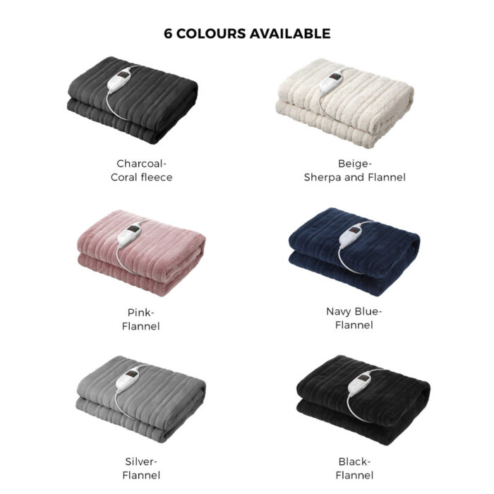 Bedra Heated Throw Rug Blanket Washable Sherpa Flannel - Image 2