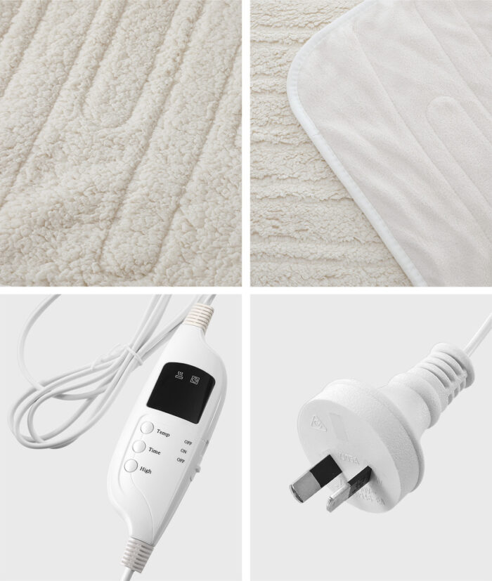 Bedra Heated Throw Rug Blanket Washable Sherpa Flannel - Image 9