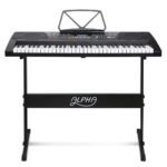 Alpha 61 Keys Electronic Piano Keyboard Digital Electric w/ Stand Lighted Black - Image 3