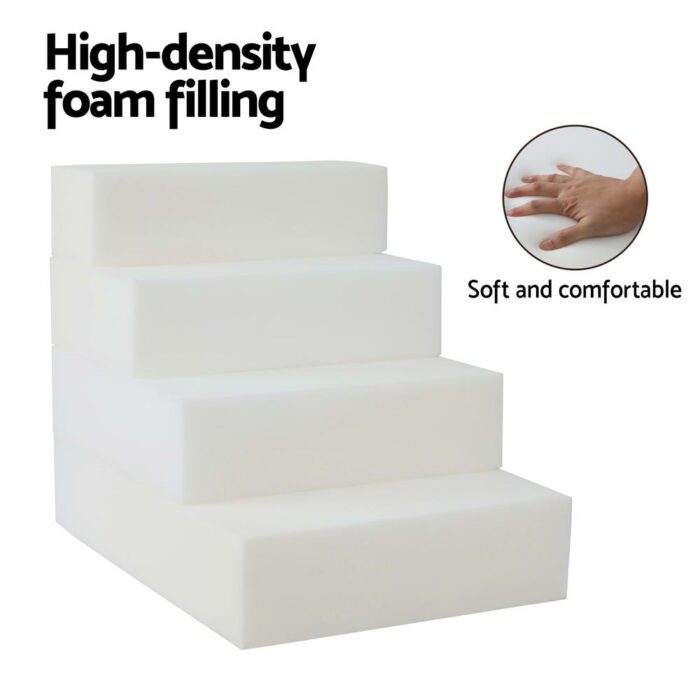 i.Pet Dog Ramp Foam Dog Cover Stairs Portable Cat Ladder For Sofa Bed 4 Steps - Image 5
