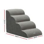 i.Pet Dog Ramp Steps Foam 4 Tier Pet Stairs For Bed Sofa Car Portable Indoor - Image 2