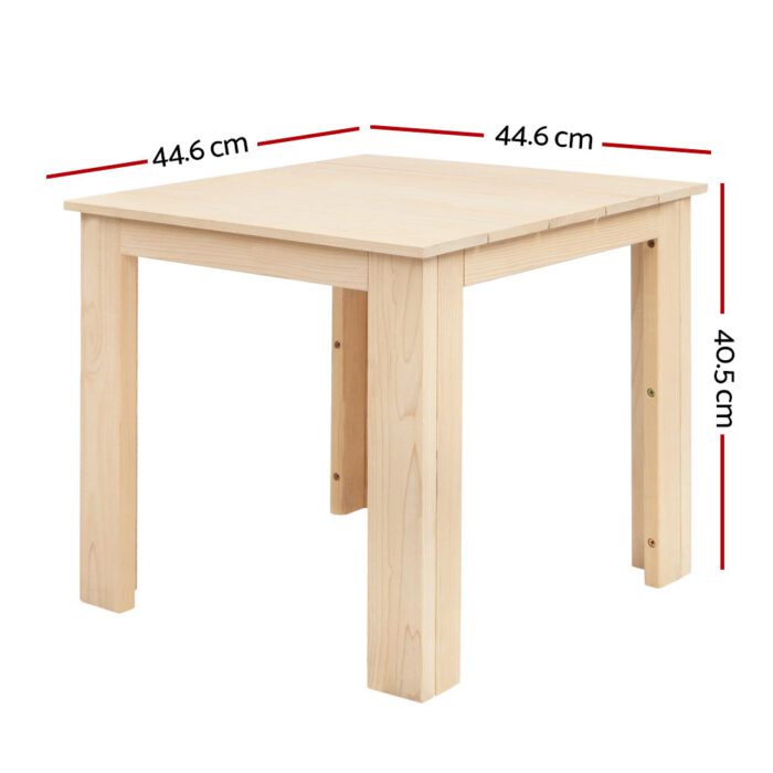 Gardeon Coffee Side Table Wooden Desk Outdoor Furniture Camping Garden Natural - Image 2