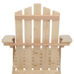 Gardeon 3PC Adirondack Outdoor Table and Chairs Wooden Beach Chair Natural - Image 5