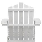 Gardeon 3PC Adirondack Outdoor Table and Chairs Wooden Beach Chair White - Image 5