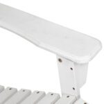 Gardeon 3PC Adirondack Outdoor Table and Chairs Wooden Beach Chair White - Image 6