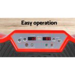 Everfit Vibration Machine Platform Vibrator Resistance Rope Home Fitness Red - Image 6