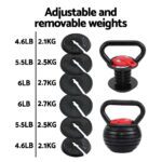 Everfit 18kg Adjustable Kettlebell Set Portable Kettle Bell Weight Dumbbells 10lbs 40lbs - Image 3