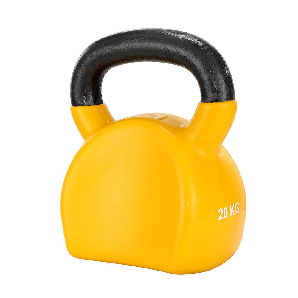 FIT-K-KB-20KG-YE-167848-00 Everfit 20kg Kettlebell Set Weightlifting Bench Dumbbells Kettle Bell Gym Home - Image 1