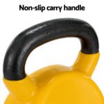 Everfit 20kg Kettlebell Set Weightlifting Bench Dumbbells Kettle Bell Gym Home - Image 4