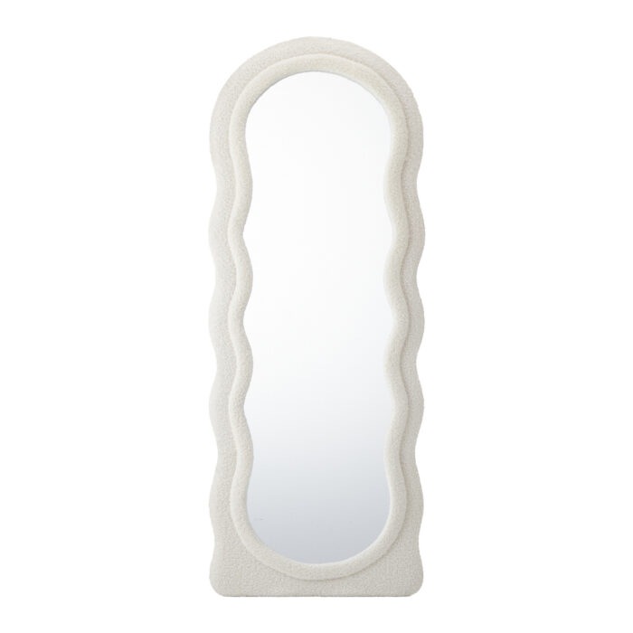 Oikiture Full Length Mirror 160cm Boucle Frame Floor Mirror - Image 7