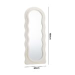 Oikiture Full Length Mirror 160cm Boucle Frame Floor Mirror - Image 6
