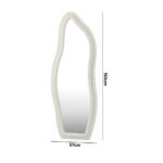 Oikiture Full Length Mirror Boucle Dressing Wall Mounted 160cm - Image 5