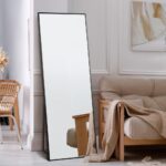 Oikiture 166x60cm Full Length Mirror Dressing Floor Mirrors Black - Image 2