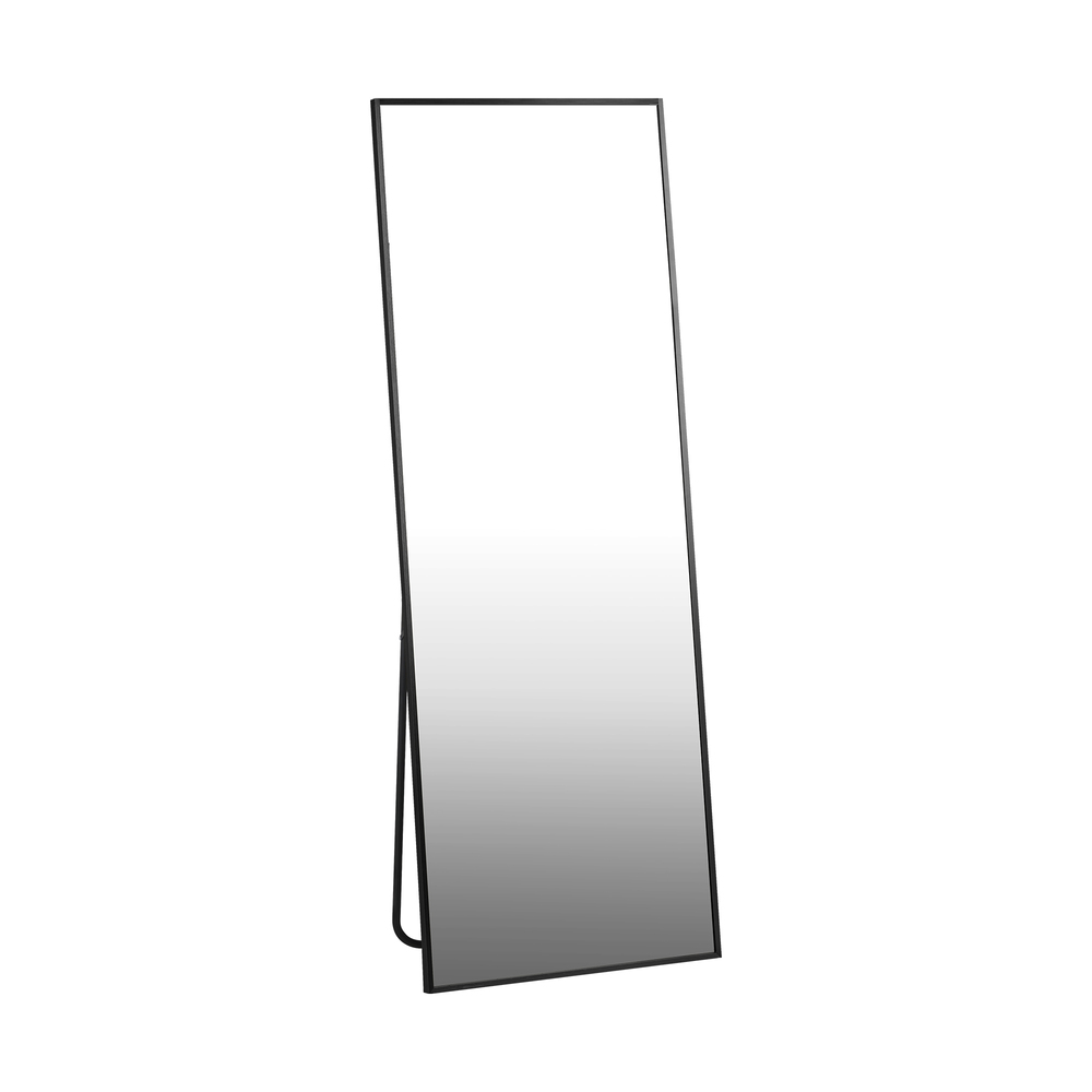 FM-B-RECT-16560-BK-01 Oikiture 166x60cm Full Length Mirror Dressing Floor Mirrors Black - Image 1