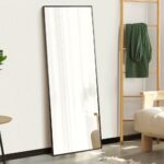 Oikiture 166x60cm Full Length Mirror Dressing Floor Mirrors Black - Image 4