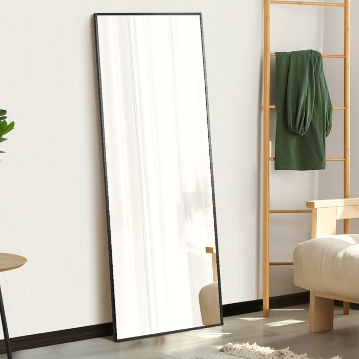 Oikiture 166x60cm Full Length Mirror Dressing Floor Mirrors Black - Image 4