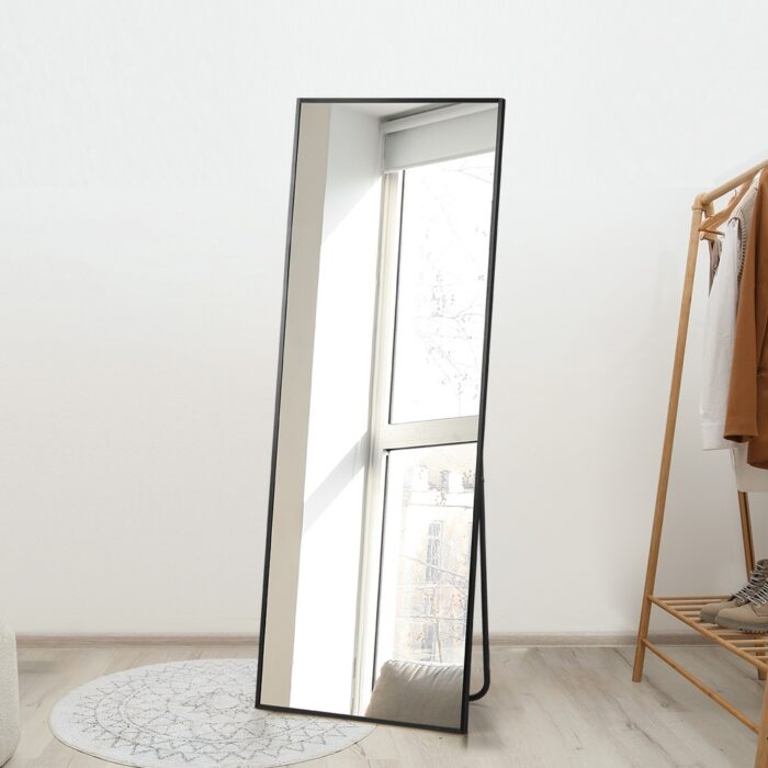 Oikiture 166x60cm Full Length Mirror Dressing Floor Mirrors Black - Image 6