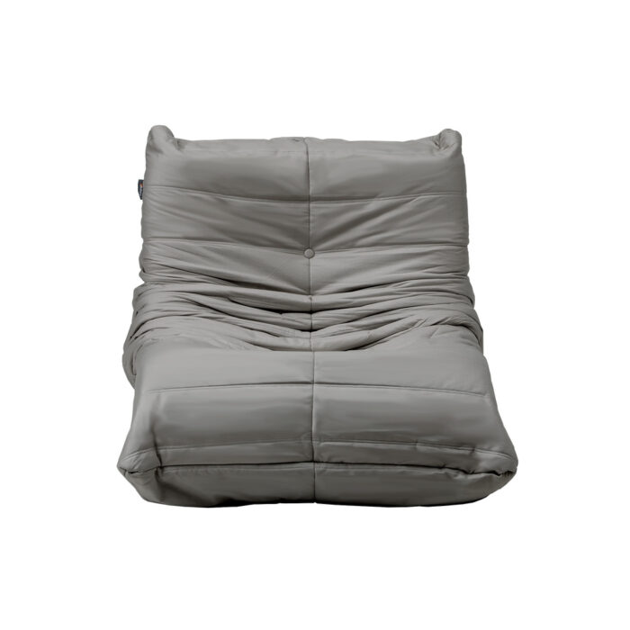 Oikiture 2X Floor Sofa Lounge Caterpillar Couch Single Pouffe Grey - Image 6