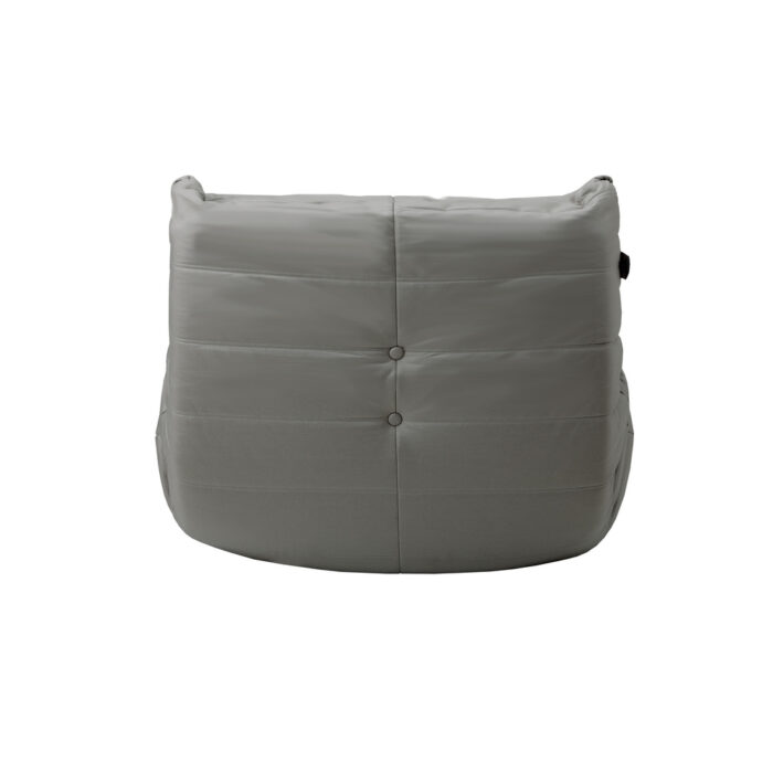 Oikiture 2X Floor Sofa Lounge Caterpillar Couch Single Pouffe Grey - Image 5