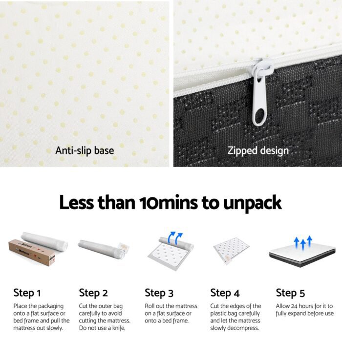 Giselle Bedding Memory Foam Mattress Bed Cool Gel Non Spring 25cm Double - Image 6