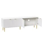 Artiss TV Cabinet Entertainment Unit Stand Storage 180CM White - Image 5
