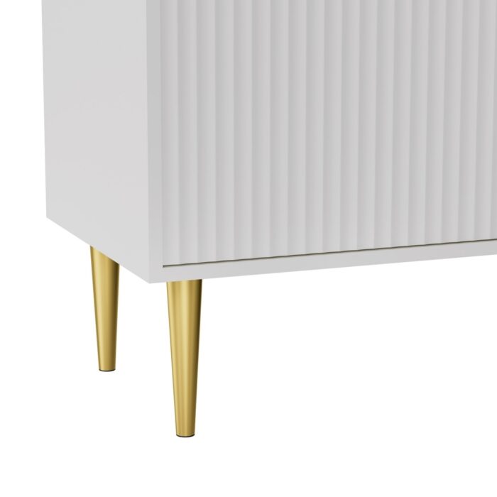 Artiss TV Cabinet Entertainment Unit Stand Storage 180CM White - Image 6