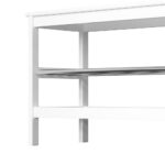 Artiss Shoe Rack Cabinet Bamboo Bench 10 Paris White - Image 3