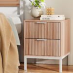 Artiss Bedside Table Drawers Side End Table Storage Cabinet Nightstand Pine LURA