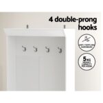 Artiss Shoe Rack Cabinet Hall Tree Coat Rack 180CM White - Image 6