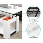 Artiss Coffee Table Lift-top Coffee Table White - Image 6
