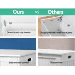 Keezi Kids Toy Box Chest Storage Blanket Children Clothes Room Organiser White - Image 6