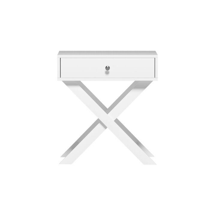 Artiss Bedside Table Drawers Side Table Storage Cabinet Nightstand White QARA - Image 2